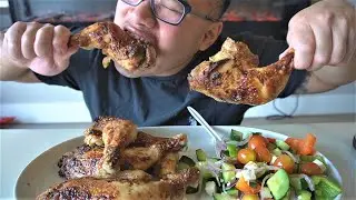COSTCO BBQ CHICKEN THIGHS. ASMR SAVAGE