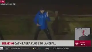 Weather Channel Reporter Almost Gets Blown Away