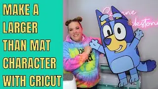 Cutting larger than mat projects using your Cricut machine - Large character cut outs in cardstock