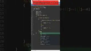 Best Pyramid tutorial in C++ || Pyramid Source Code in C++ || #viral #shorts #coding #cpp