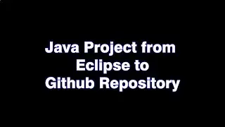 How to upload the java project from eclipse to github repository in github website #github