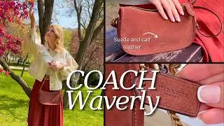 COACH Waverly Suede Clay Review 🤎 Unboxing, What Fits, Outfit Ideas