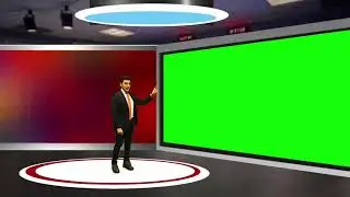 Green screen Virtual studio set. free use. no copy rights.
