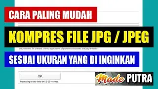Cara Kompres File JPG JPEG Sesuai Ukuran Yang Di Inginkan