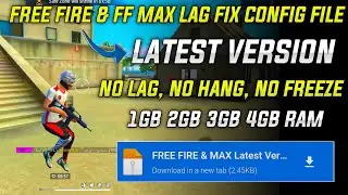 FREE FIRE LAG FIX 1GB 2GB 3GB 4GB RAM | FREE FIRE LAG FIX CONFIG