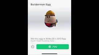 Roblox New Limited Builderman Egg