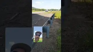 Guardrail Guy being STALKED while measuring WAY TOO LOW Guardrail where my daughter died.