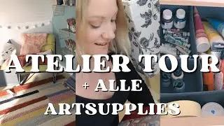 ALLE meine ARTSUPPLIES, Organisation und ATELIER! Ich zeig euch alles! 👀