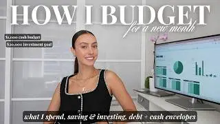 How I Budget For A New Month: cash budget, saving & investing, + money therapy | Monthly Money Reset