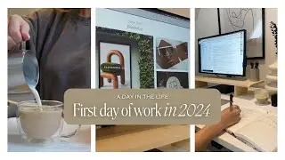 A day in my life 👩‍💻 First day back at work in 2024 // catch up & resolutions