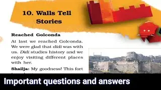 Walls tell stories for class 5th worksheet|NCERT evs class 5 walls tell stories important questions