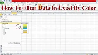 How To Filter Data In Excel By Color