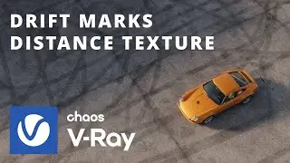 Marcas de neumáticos con VRay Distance