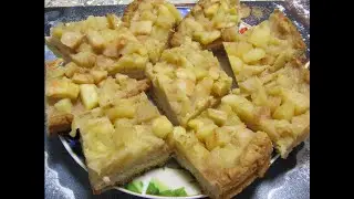 Пирог яблочный желейный