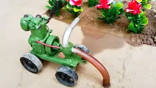 Mini diesel engine water pump project on flowers farming mini project