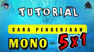 CARA PENGERJAAN MONO JARAK 5 X 1 #tutorial #wig #monofilament