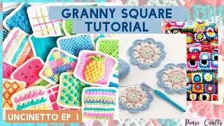 TUTORIAL MATTONELLA DELLA NONNA ALL'UNCINETTO | granny square crochet toddler dress DIY
