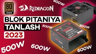 Blok pitaniya tanlash kompyuter uchun eng muhim qurilma redragon 500w 600w power supply