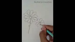 Flower sketch #youtubeshorts #flowers