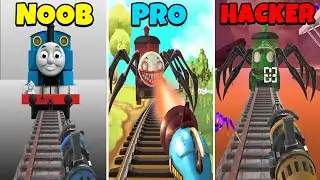 NOOB vs PRO vs HACKER - Spider Train | Choo Choo Charles