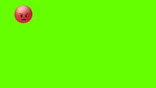 Angry Face Emoji 😡 Green Screen