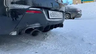 Выхлоп Opel Astra J GTC.Холодный запуск.Звук разгона в движении.Akrapovic