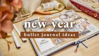 New Year Bullet Journal Ideas • 2024 BuJo Reflections, Mood Board & Vision Board 📚 GIVEAWAY!