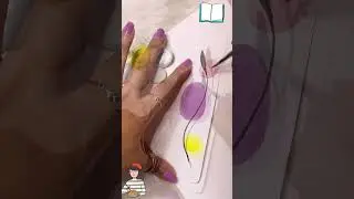 Easy Bookmark Painting 😘😘😘 #subscribe