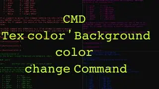 Window CMD change Text Color | Change text color | change BG color | Short cut key | CMD