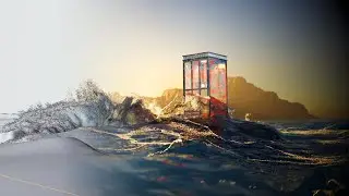 Blender - Phone Booth on the Ocean - 3D Short
