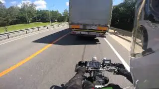 Хорошие ребята на фурах. 80-90кмч слип стрим за фурой на электровелике по дороге домой 8)