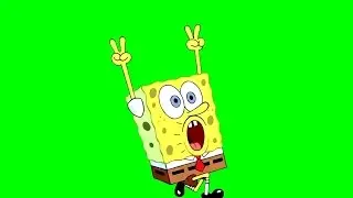 [Chroma Key] Running SpongeBob (The SpongeBob SquarePants Movie) - Green Screen