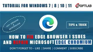 How to Fix Edge Browser issues & Repair(not Opening and Responding) the Browser in Windows in Hindi