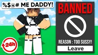 I Spent 24h Trying To Get BANNED For Acting SUS.. (Roblox BedWars)