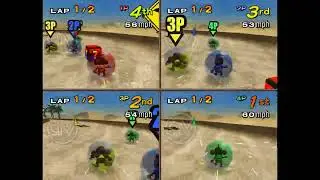 Super Monkey Ball Gamecube: Monkey Race Grand Prix 4 player Netplay 60fps