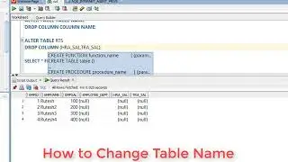 How to Change Table name | Change Table name in sql | Database | Drop Column in mysql | Sql Playlist