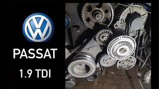 Как поменять ремень ГРМ своими руками Passat 1.9 TDI,Audi A6 c5