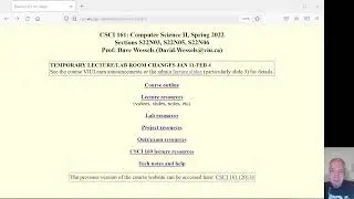 CSCI 161 lab1 week1 (Dave's sections, Spring '22)