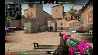 CSGO (4k) 1 HE grenade and 3 AK-47 kills on dust2 for the win