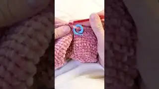 Сердце вязаное плюшевое крючком  