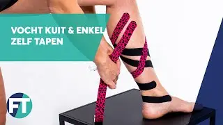 Zelf tapen bij vocht in enkel of kuit door een spierscheuring of zweepslag» Instructie » FysioTape