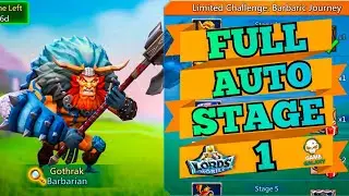 Lords mobile Barbarian Limited Challenge Stage 1|Gothrak Stage 1 auto|Barbaric Journey Stage 1 auto