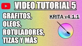 ✍️ Krita Tutorial 5 for beginners - Types of brushes (2-2)