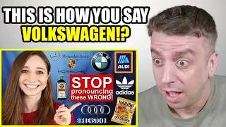 Canadian Reacts To 15 German brands YOU pronounce WRONG!
