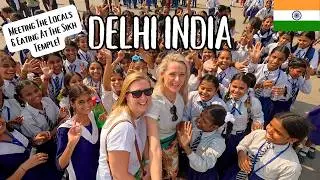 Exploring Delhi India | Tourists Meet The Locals & Eat Langar At The Sikh Temple! 🇮🇳