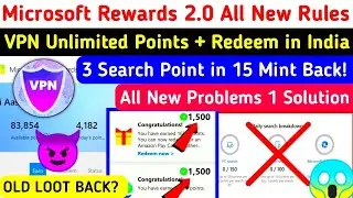 Ultimate H@ck: Microsoft Rewards 2.0 + Unlimited vpn for Huge Points | microsoft Rewards new update