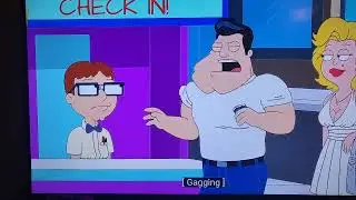 American Dad! - Stan choking on a toothpick