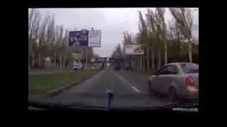 Авария в Донецке возле НОРДа 22 10 2013