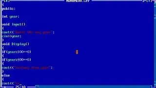 check if year is leap year or not in c++ using class