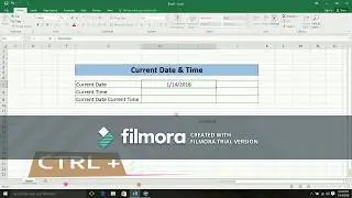 How to insert date & time in excel